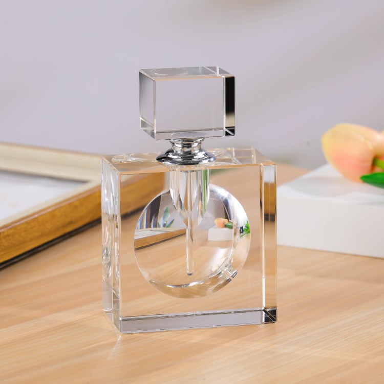 Home Fragrance Bottle - Botella de Perfume Cuadrada de Cristal